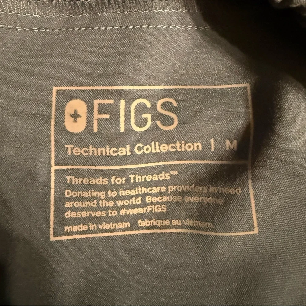 FIGS Slate Blue/Gray Joggers Scrubs Medical Stretch Drawstring Size Medium